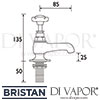 Bristan 1901 Bath Taps Dimensions